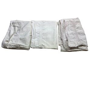 3-Piece White Cotton Pillowcase Set 21"x30 91c